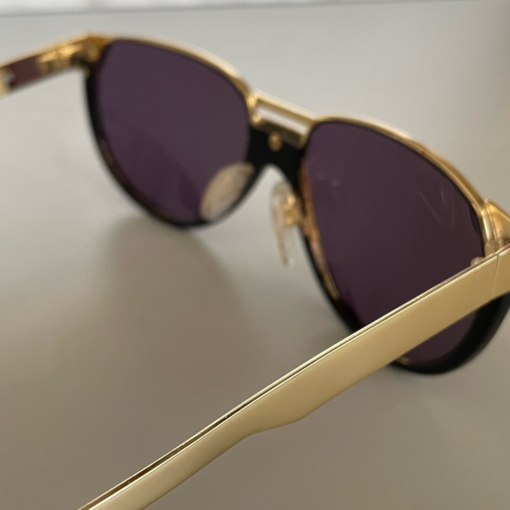 Vintage West Germany Brendel Sunglasses Black Gold Model 8507 - Picture 8 of 10
